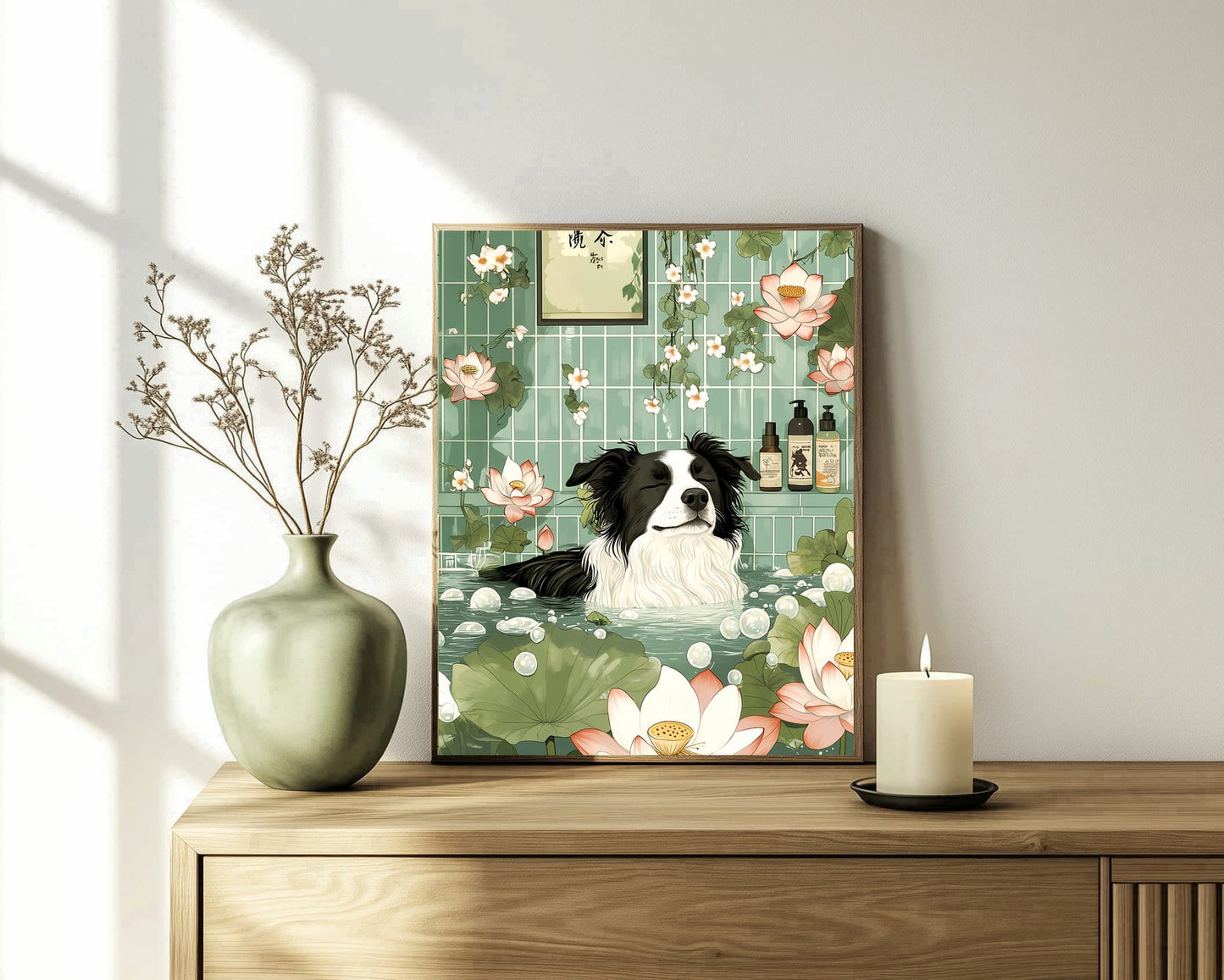 Neutral tone pet wall print