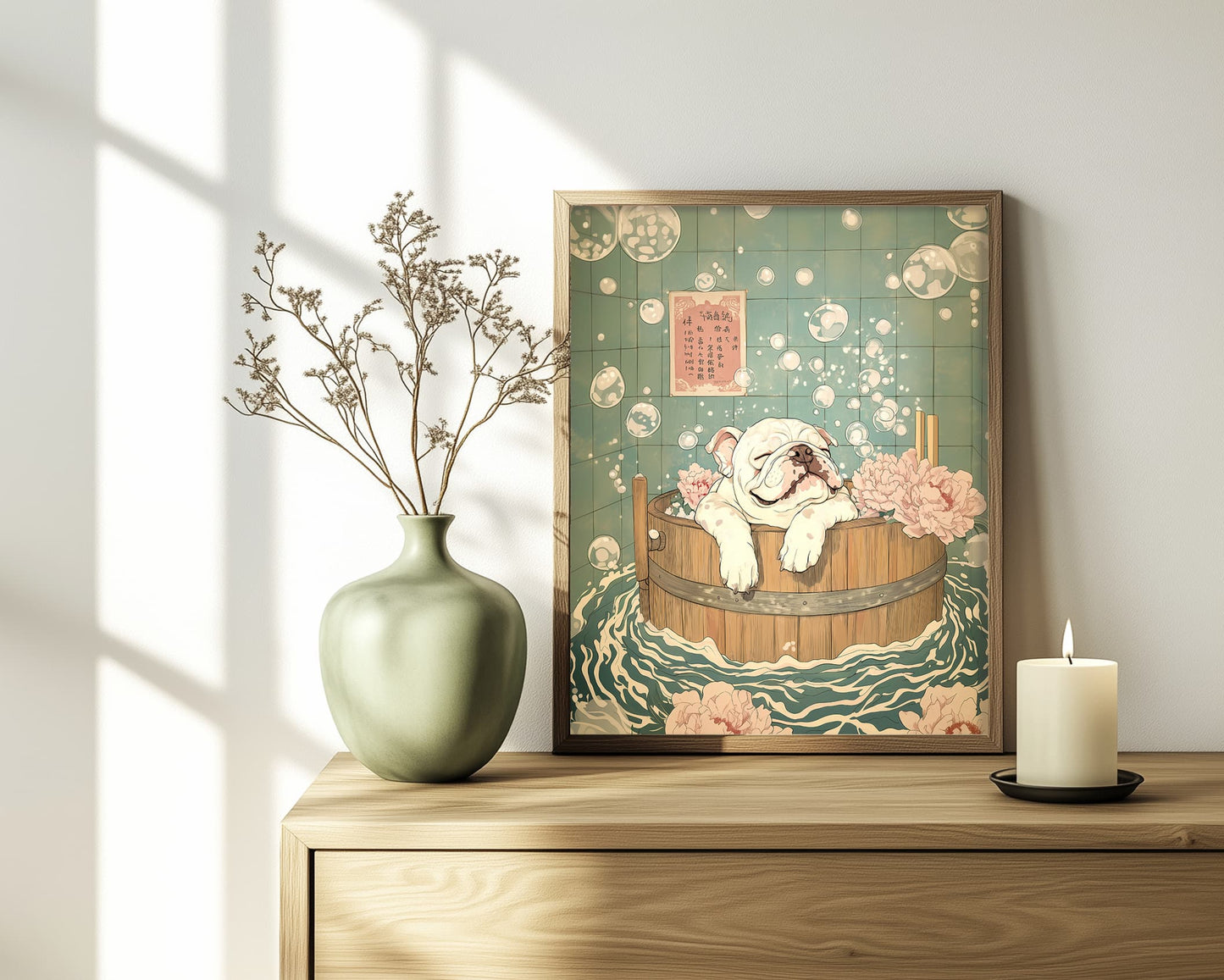 french bulldog wall art spa bathroom wall art
