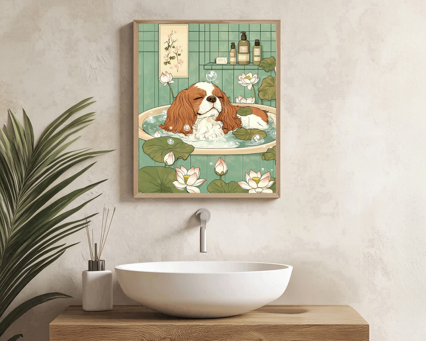 Cavalier dog spa poster