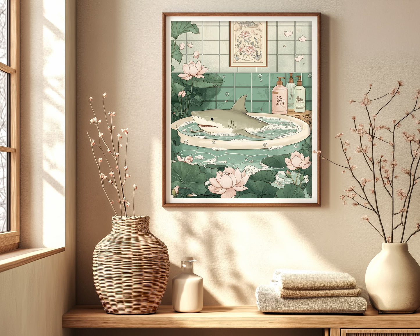 Quirky shark print for beach home