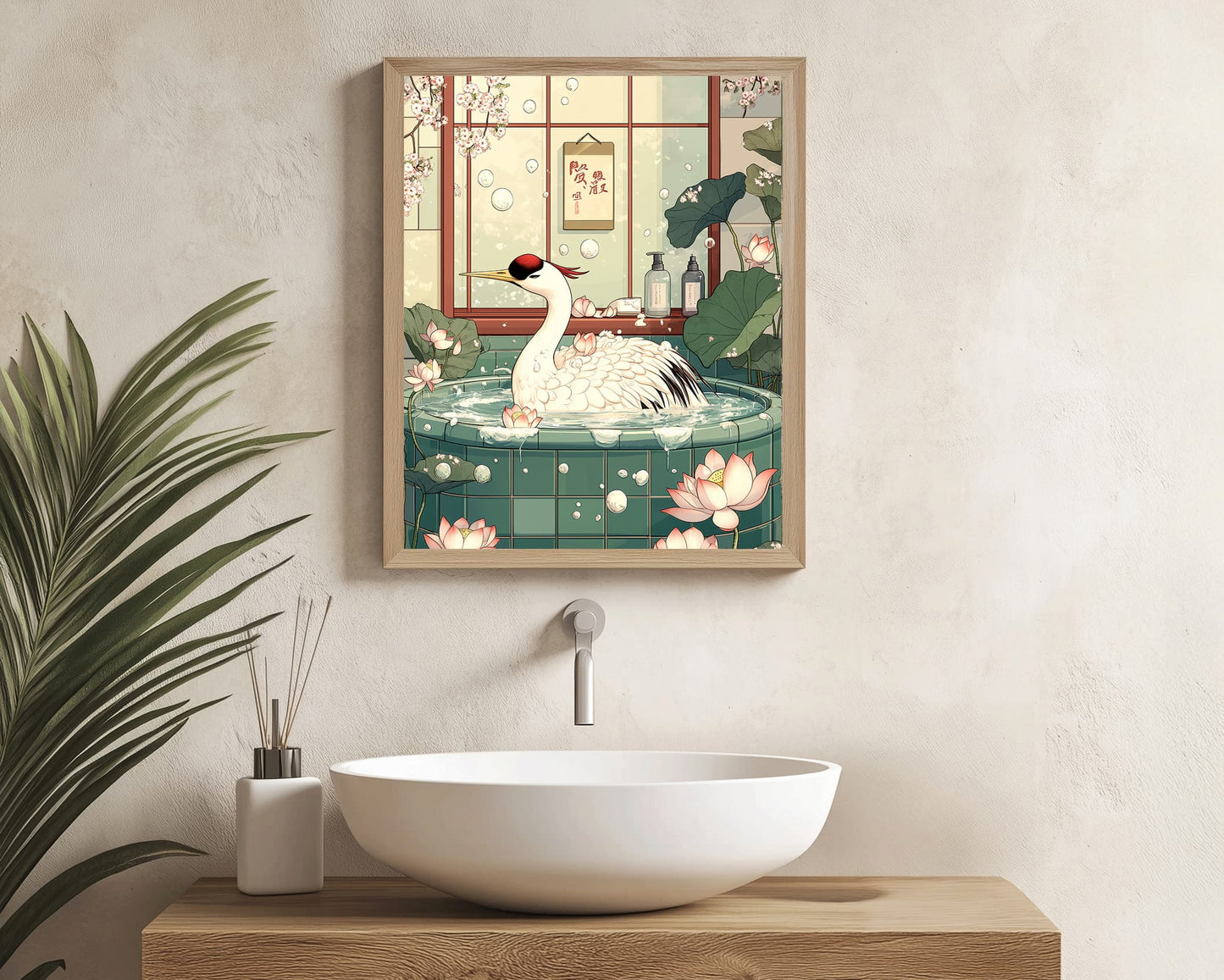 Relaxing bird wall decor