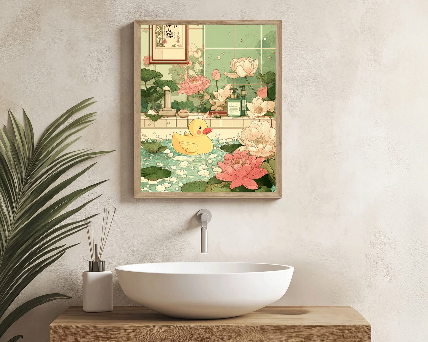 Sage green duck lover artwork