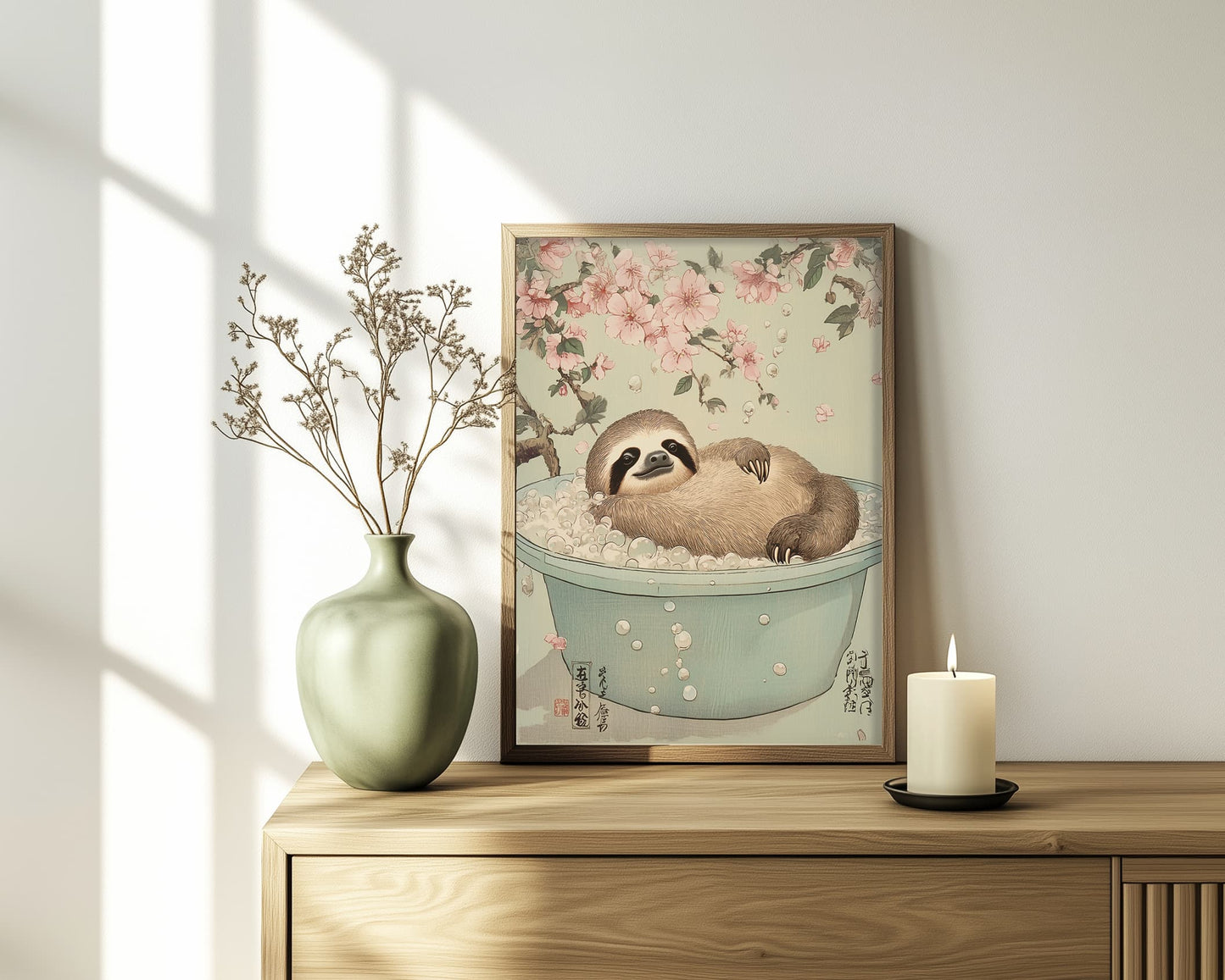 minimalist art bathroom japanese style wall art