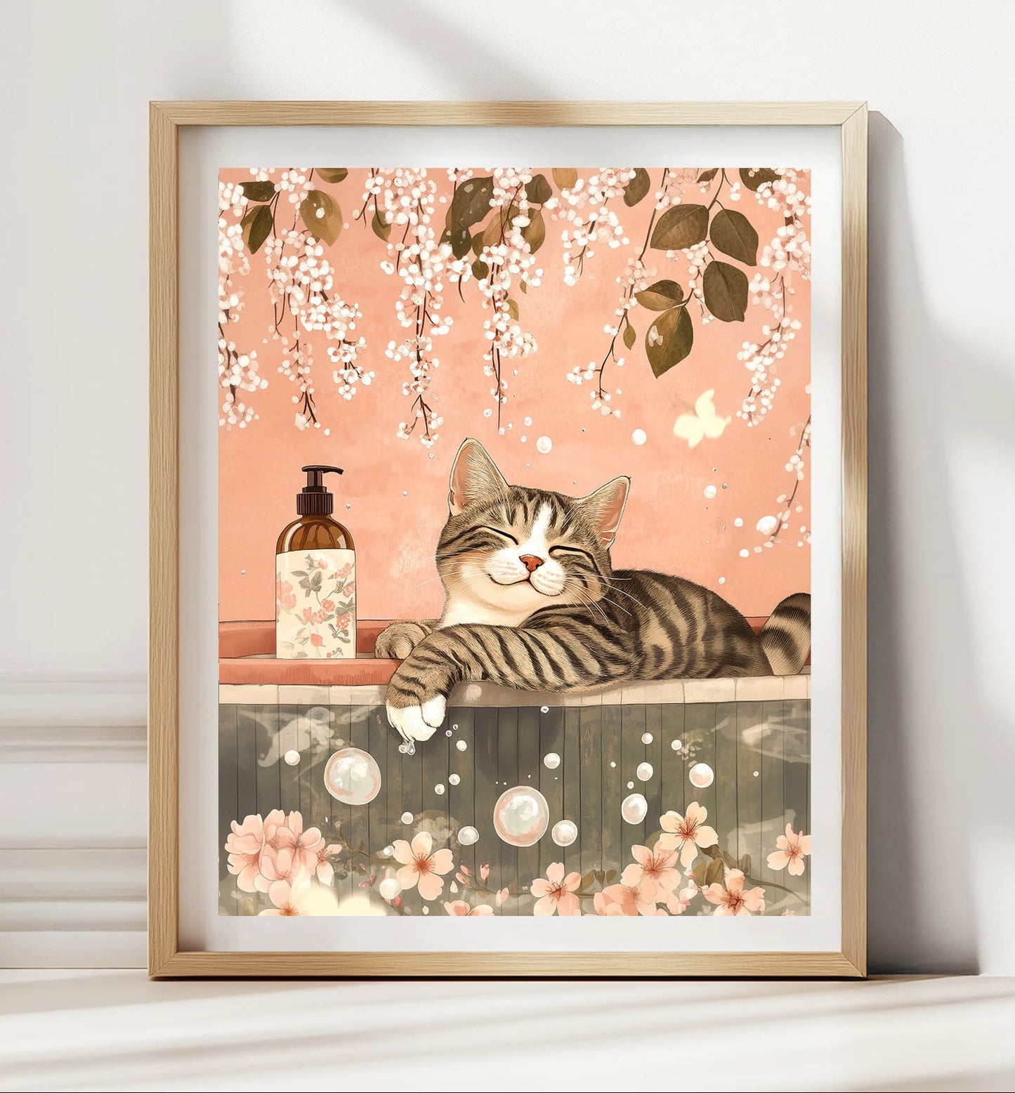 tabby cat bathroom wall decor