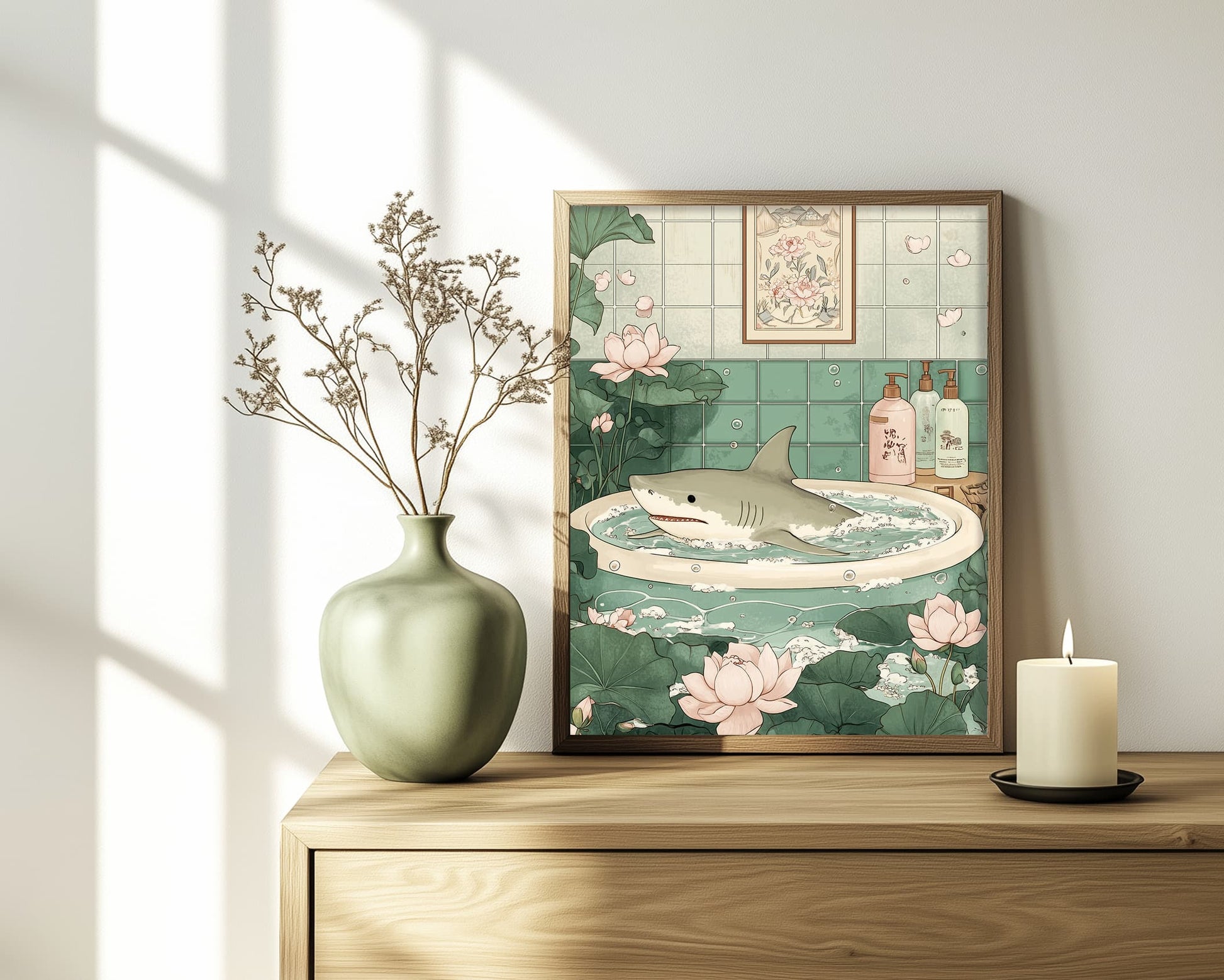 Minimalist ocean wall decor print