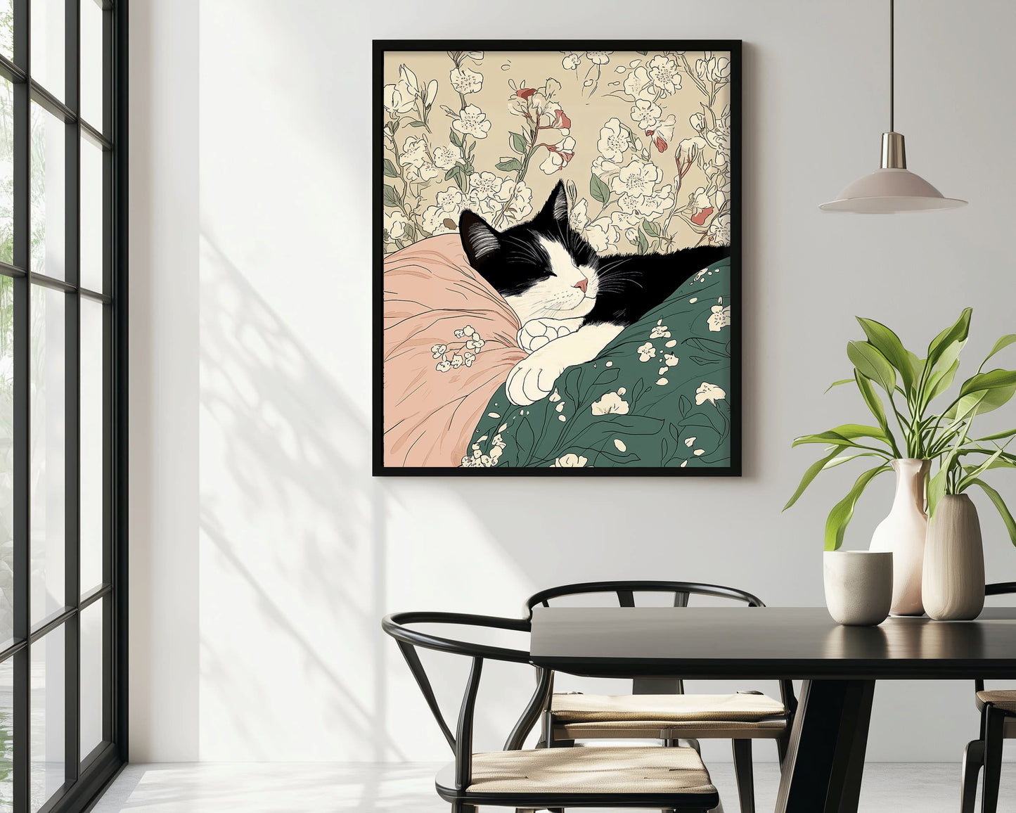 Serene cat poster for cozy interiors