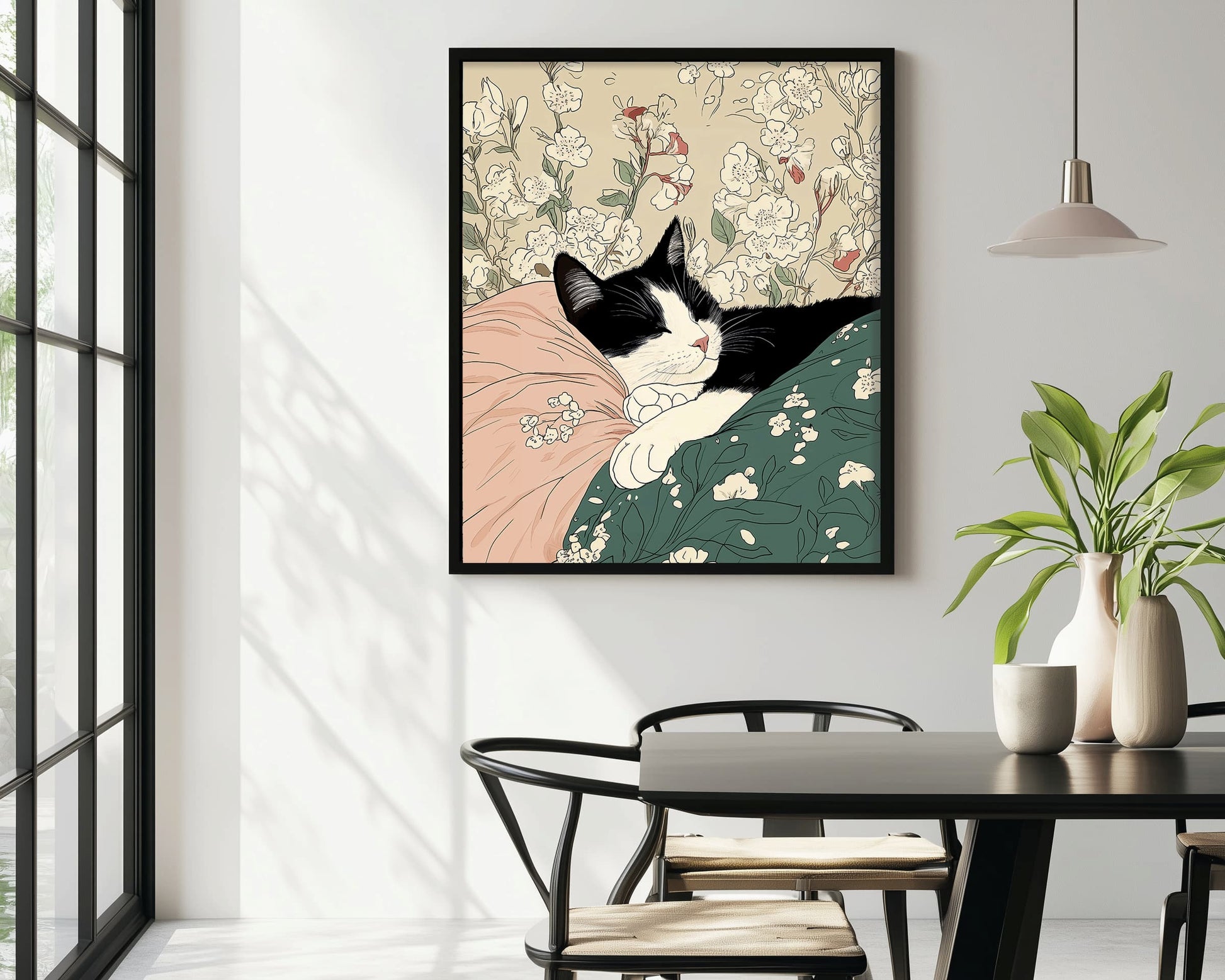 Serene cat poster for cozy interiors