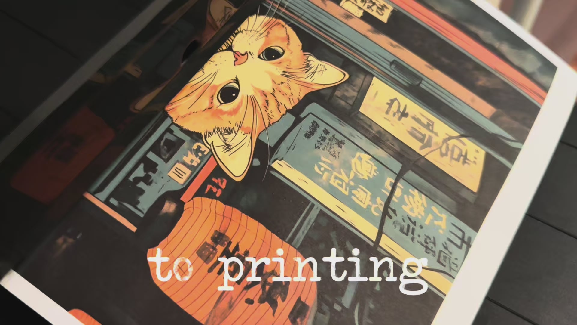 Funny Japandi dog bathroom print